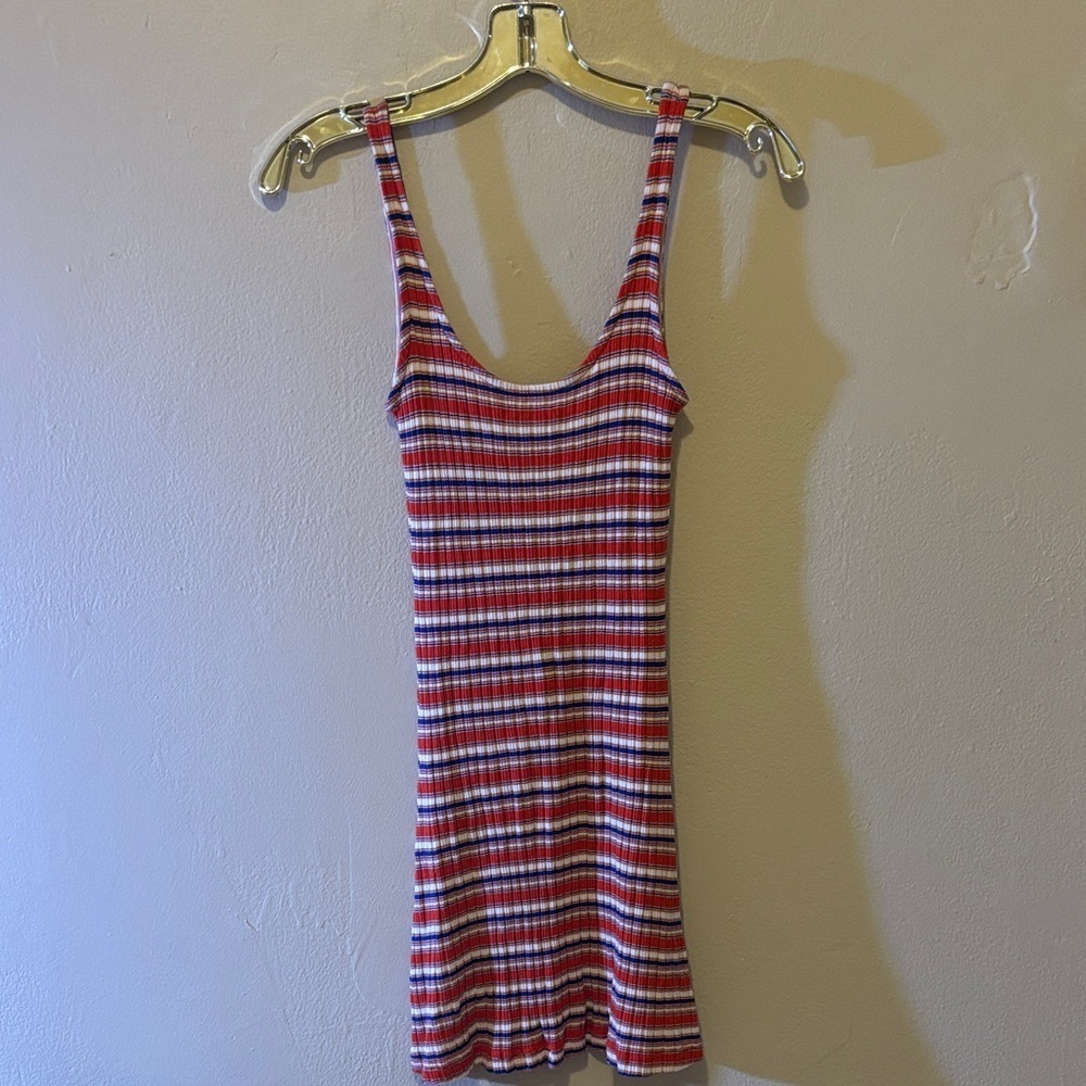 Volcom Red and White Striped Dress